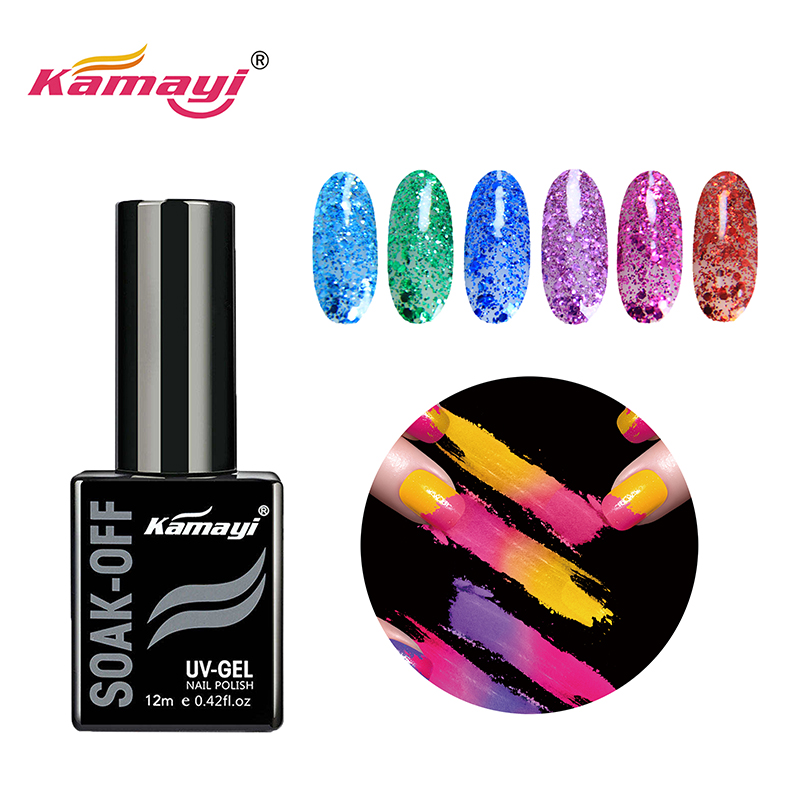 Kamayi precio de fábrica de alta calidad arte de uñas al por mayor kamayi 400 colores remojo uv esmaltes de gel de uñas Lentejuelas esmalte de gel